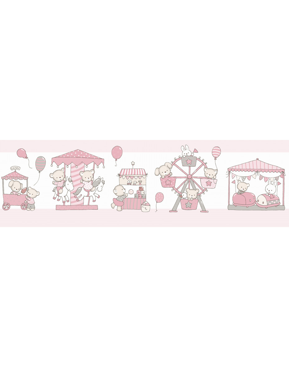 Detská bordúra cirkus 102402 - ružová